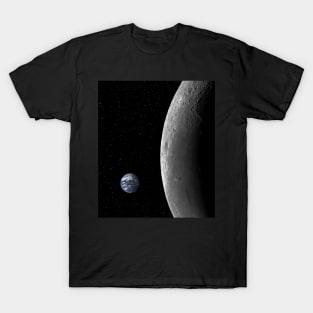 Moon and planet Earth T-Shirt